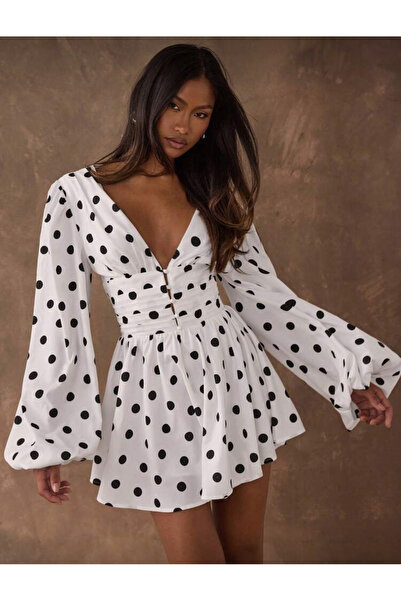 Noura Kadın Puantiyeli Elbise