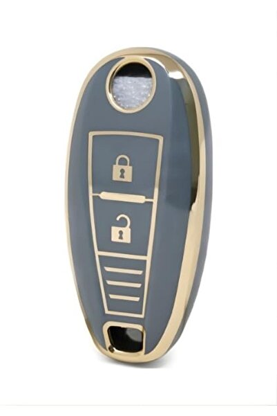 AutoHan Keys غطاء مفتاح سوزوكي فيتارا سويفت رمادي ذهبي بزرين نانو