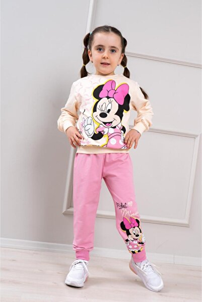 LİLLYPİCCA طقم بناتي مكون من قطعتين، سويت شيرت بأكمام طويلة مطبوع - بنطلون قط...