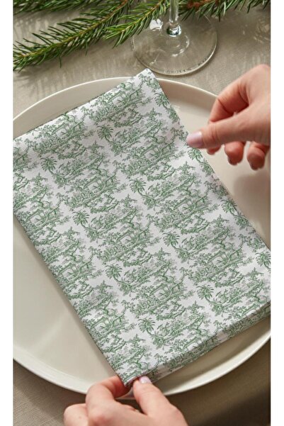 Markaev Σετ χαρτοπετσέτες 6 τεμαχίων από βαμβάκι Green Panorama