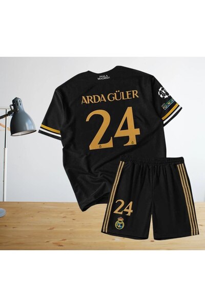 Alaturka Mix Real Madrid Ar.da GÜ.LER 24 Numara Siyah Çocuk Forması