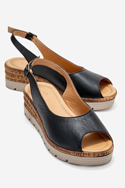 Zeynep Sıradağlı Sandale Hector din piele naturală, negre