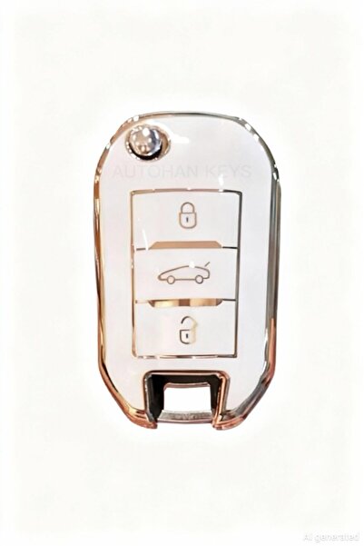 AutoHan Keys غطاء مفتاح سيتروين C3 C4 C5 ذهبي أبيض