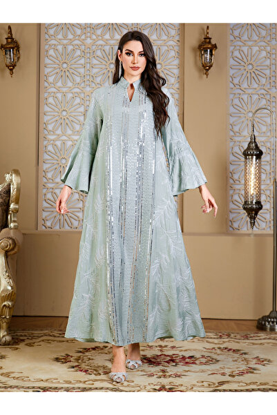 Take Two By Styli Women Textured Embellished Jalabiya