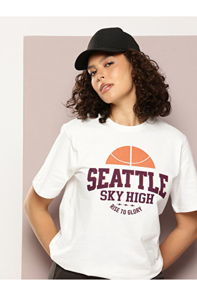 Dillinger By Styli Women Oversized Sports Printed T-Shirt