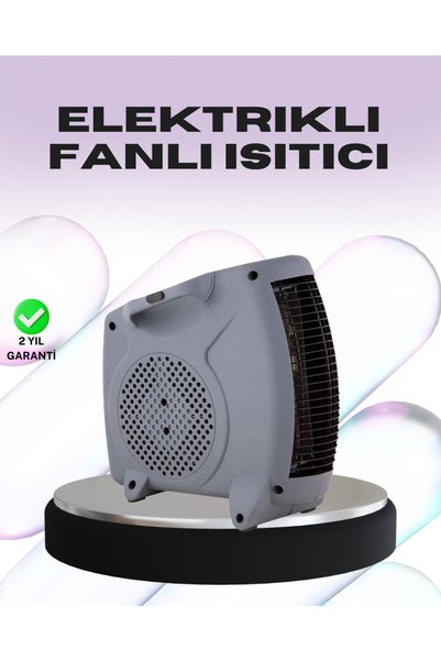 UCUZTEKNO Taşınabilir Fanlı Isıtıcı Elektrikli Termik Korumalı Oda Isıtıcı