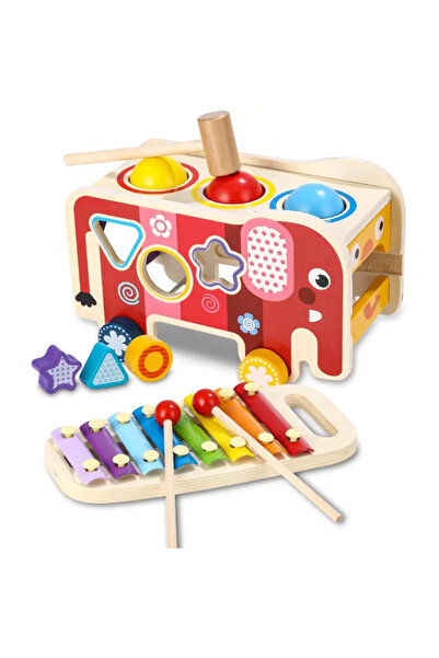 OEM Jucarie Montessori Educationala din Lemn cu Xilofon si Ciocan