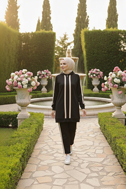 ISTANBUL STYLES Women's Winter Hooded Tracksuit Set - Black