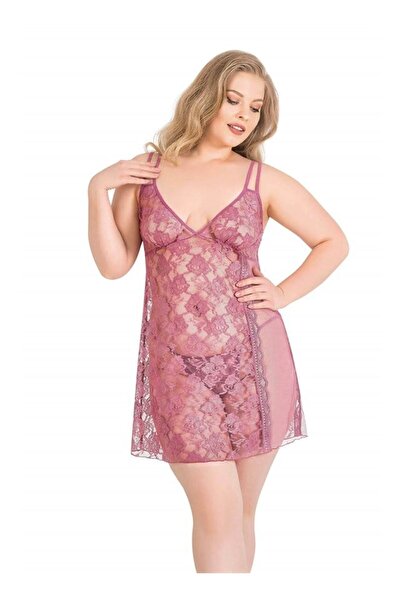 byasafkids ثوب نوم قصير من التول باللون الوردي المغبر مقاس كبير