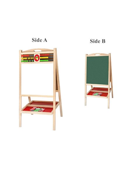 OEM Tabla Magnetica Sevalet de Lemn cu Ceas si Abcd
