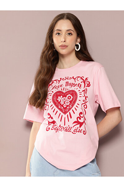 Dillinger By Styli Women Oversized Crew Neck T-Shirt