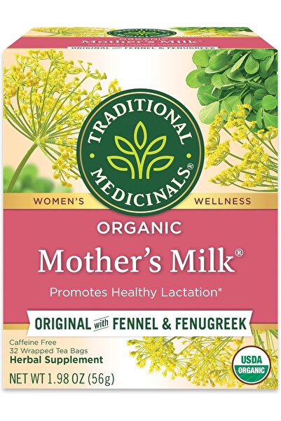 TRADITIONAL MEDICINALS حليب الأم العضوي مع الشمر والحلبة (32 كيس شاي مغلف، 1....