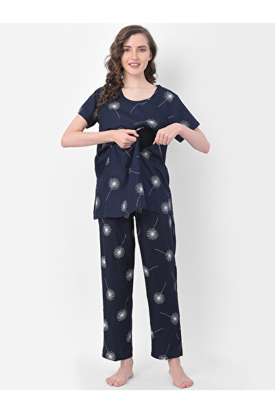 Clovia By Styli طقم بيجاما وبلوزة رضاعة بنقشة الهندباء