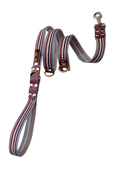 balkonda Dog Walking Leash Collar 2.5 cm Width Patterned Column Cord Multi-Co...