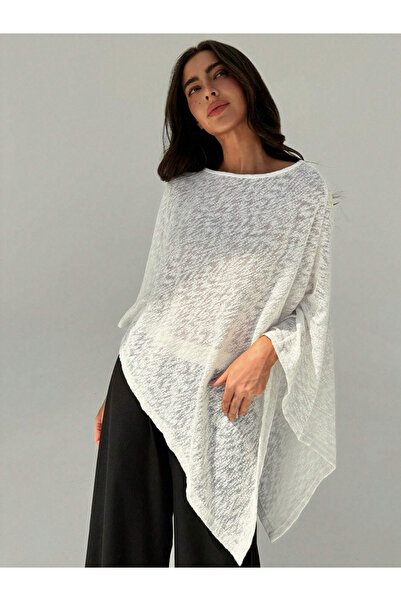 Take Two By Styli Women Solid Textured Round Neck Cape Top