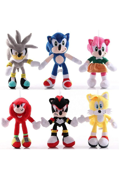 OEM Set 6 Jucarii din Plus Sonic the Hedgehog Multicolor
