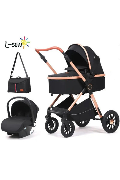 OEM Carucior 3in1 Sport cu Suspensii si Landou Reversibil si Scoica