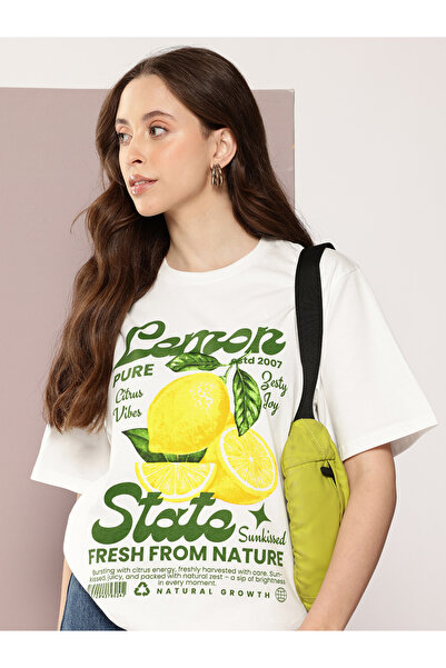 Dillinger By Styli Women Oversized Crew Neck T-Shirt