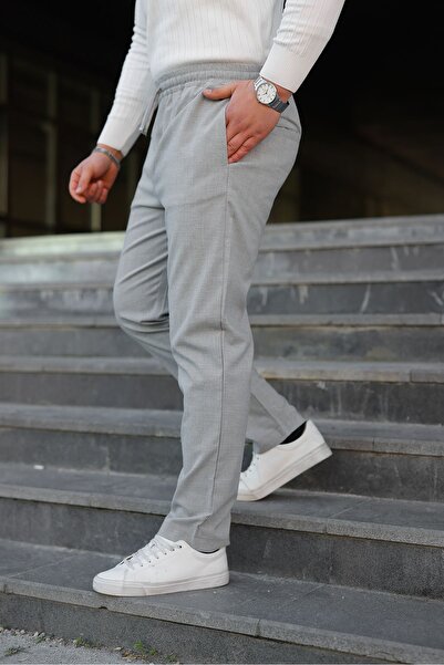 ZİNOX Men's Baggy Waist Elastic Cloth Leg Fabric Pants