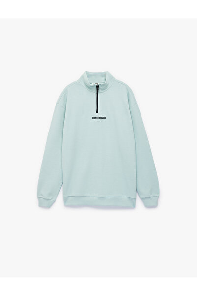 Koton Mânecă lungă cu jumătate de fermoar guler ridicat Swea tricou