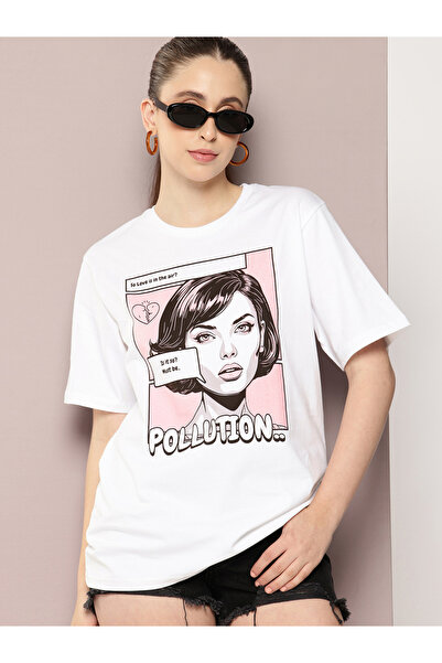 Dillinger By Styli تيشيرت نسائي مطبوع قصة فضفاضة