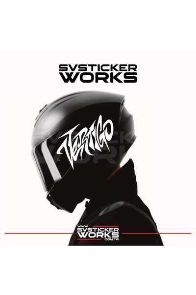 ARONA Vertigo Yazılı Kask Sticker Tüm Kasklar Uyumlu Tek Yön 1 Adet