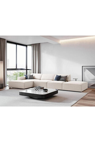 homejoyz | Luxe Fusion L-Shape Sofa – Velvet – 360×160×85 cm