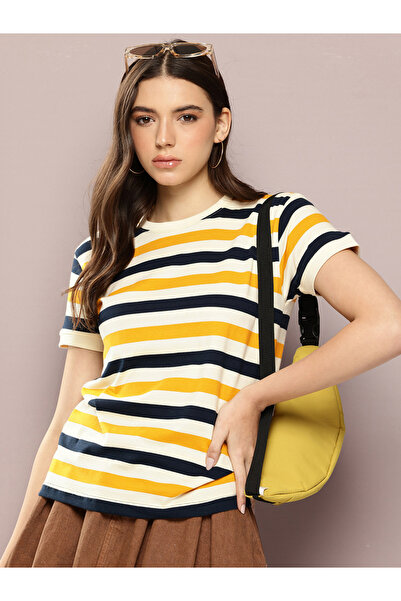 Dillinger By Styli تيشيرت نسائي مخطط عادي