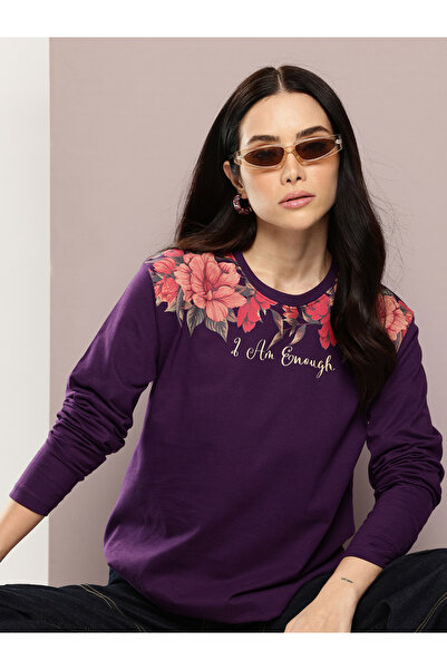 Dillinger By Styli Women Oversized Long Sleeve Printed T-Shirt