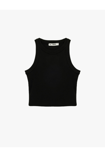 Koton Slim Fit Sleeveless Halter Neck Blouse