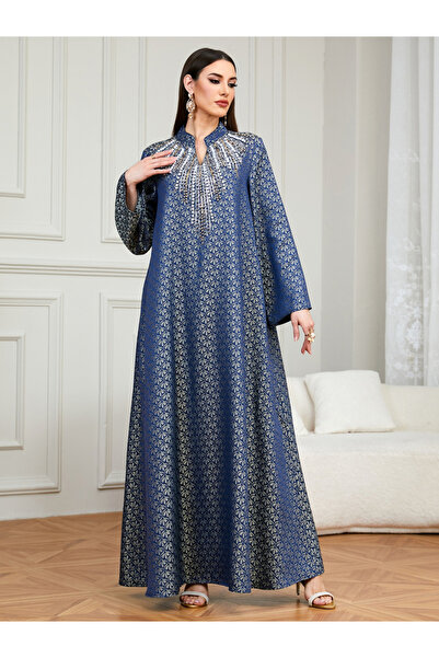 Take Two By Styli Women Texture Fabric Embellished Jalabiya