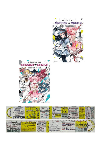 Komik Şeyler Büyücü Kız Madoka Magica Bir İsyan Öyküsü 1-2. Ciltler Manga Set...