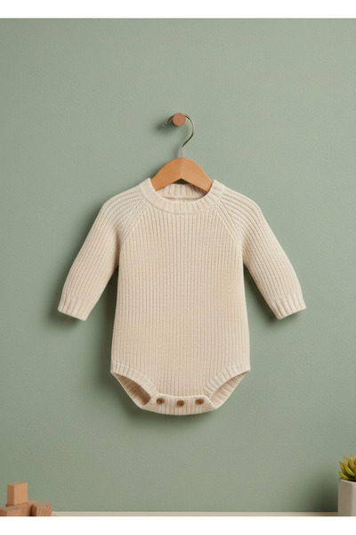 Nimini Kids Stitch-Free Button Soft Unisex Thessaloniki Knitwear Bodysuit (0-...