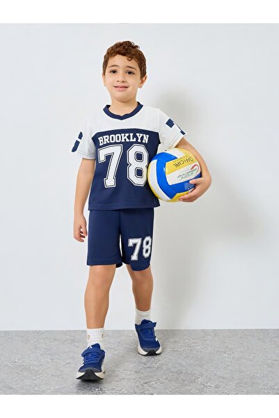 Styli Boys Color Block T-Shirt and Shorts Set