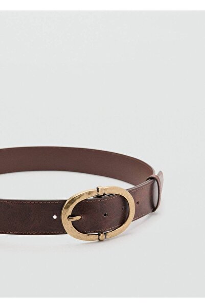 MANGO Woman Metal tokalı dokuma kemer