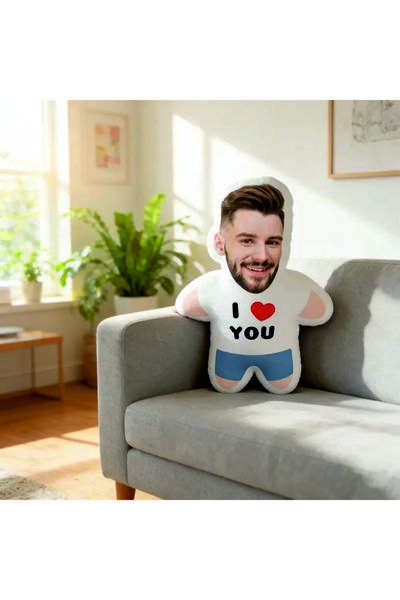 pandart Minik Sevgilim Yastık Peluş Oyuncak Kişiye Özel Yastık