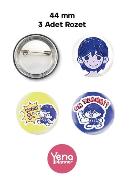 Yenaplanner Σετ Στολίδια Τσάντας Omori / Σετ Στολίδια Κονκάρδες