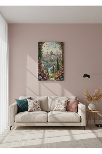 YTD ART DESİGN Kudüs Temalı Tablo Kanvas Dikey Tasarım