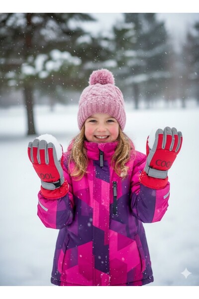 MİNİKO KİDS Ki̇tti̇ 422-017 Girls' 9-14 Snow Ski Gloves