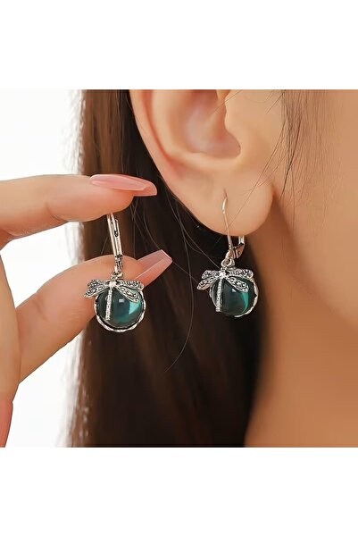 MIRADA JEWELRY Vintage Yeşil Yusufçuk Küpe