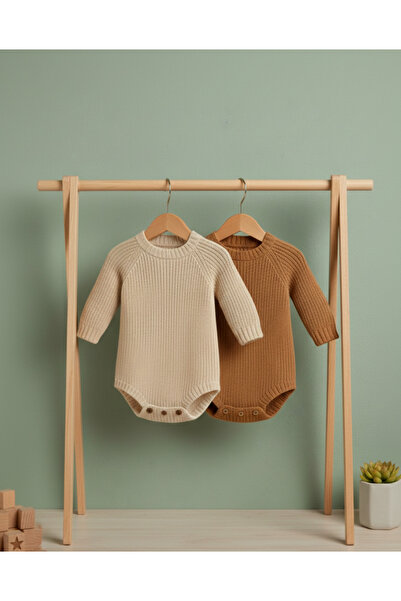 Nimini Kids Stitch-Free Button Soft Unisex Thessaloniki Knitwear Bodysuit (0-...