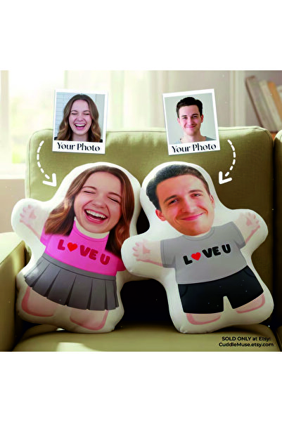 pandart Sevgililer Gününe Özel Fotoğraflı Minik Sevgilim Yastık