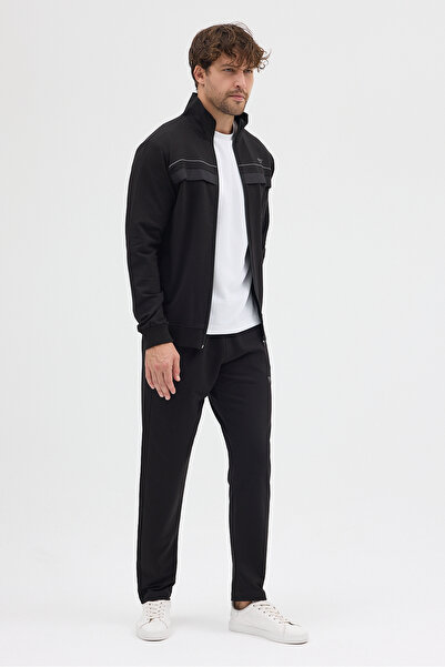 allymoda Compact Cotton Comfort Fit Men's Judge Collar Tracksuit Ally-3036