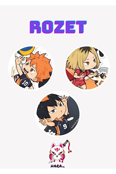 Hara Company Haikyuu Animesi Kenma Kozume, Hinata Shoyo ve Tobio Kageyama Ani...