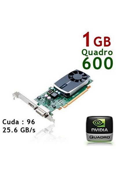 KYNC PNY Quadro Nvidia Quadro 600 1GB DDR3 128 Bit PCI-E 2.0 Profesyonel Ekra...