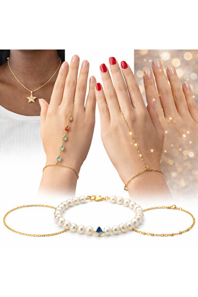 ALYA Gold Zarafet 6’lı Takı Seti