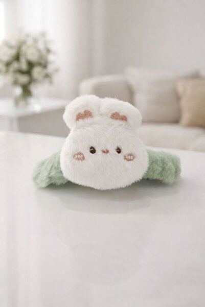 Nati Co Peluş Tavşan Detaylı Mandal Toka – Sevimli Saç Aksesuarı (12 cm)