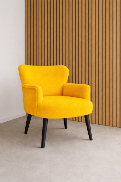 kayserhome Welsoft Yumuşak Kumaş Modern Berjer Tekli Koltuk | Demonte | Ahşap...