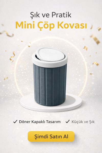3D Minik çöp kovası