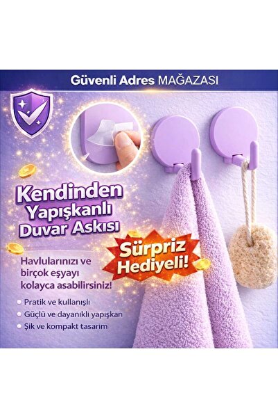 HAYATINIZI KOLAYLAŞTIRIN Kendinden Yapışkanlı Duvar Askısı | Güçlü Yapışkan |...